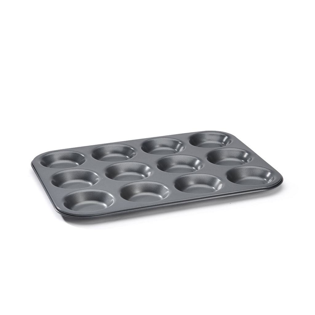 12-Tartlet Tray in Non-stick Steel - Ø 7 cm - 34 x 26 cm