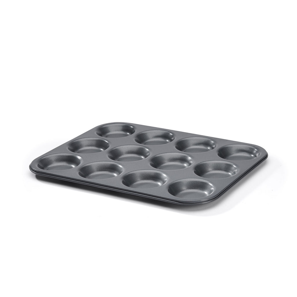 12-Tartlet Tray in Non-stick Steel - Ø 7 cm - 34 x 26 cm