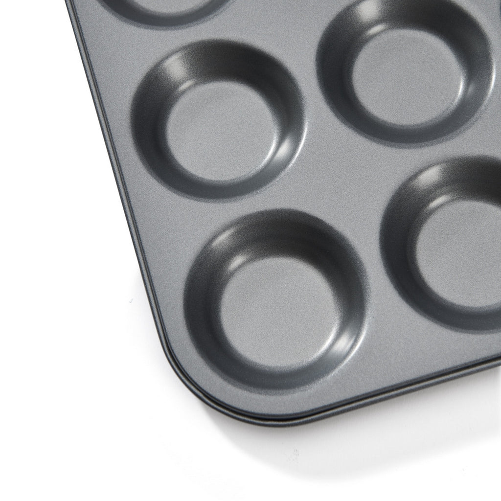 12-Tartlet Tray in Non-stick Steel - Ø 7 cm - 34 x 26 cm