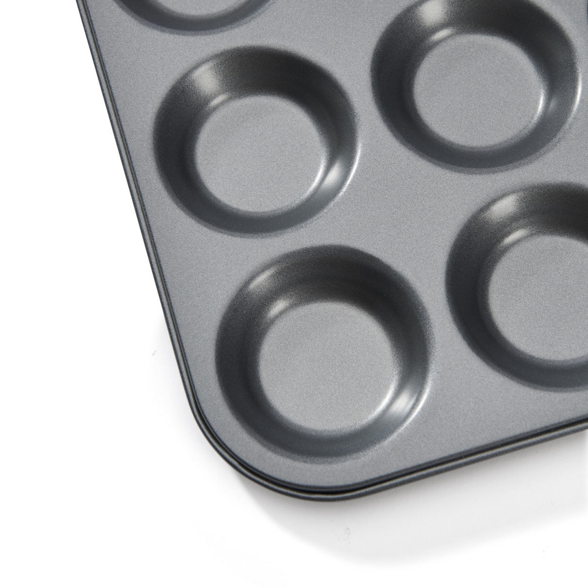 12-Tartlet Tray in Non-stick Steel - Ø 7 cm - 34 x 26 cm