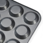 12-Tartlet Tray in Non-stick Steel - Ø 7 cm - 34 x 26 cm