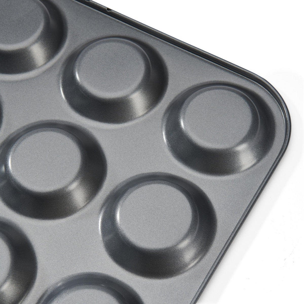 12-Tartlet Tray in Non-stick Steel - Ø 7 cm - 34 x 26 cm