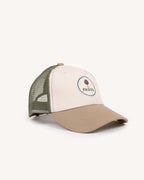 Cappellino beige chiaro e verde
