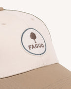 Cappellino beige chiaro e verde