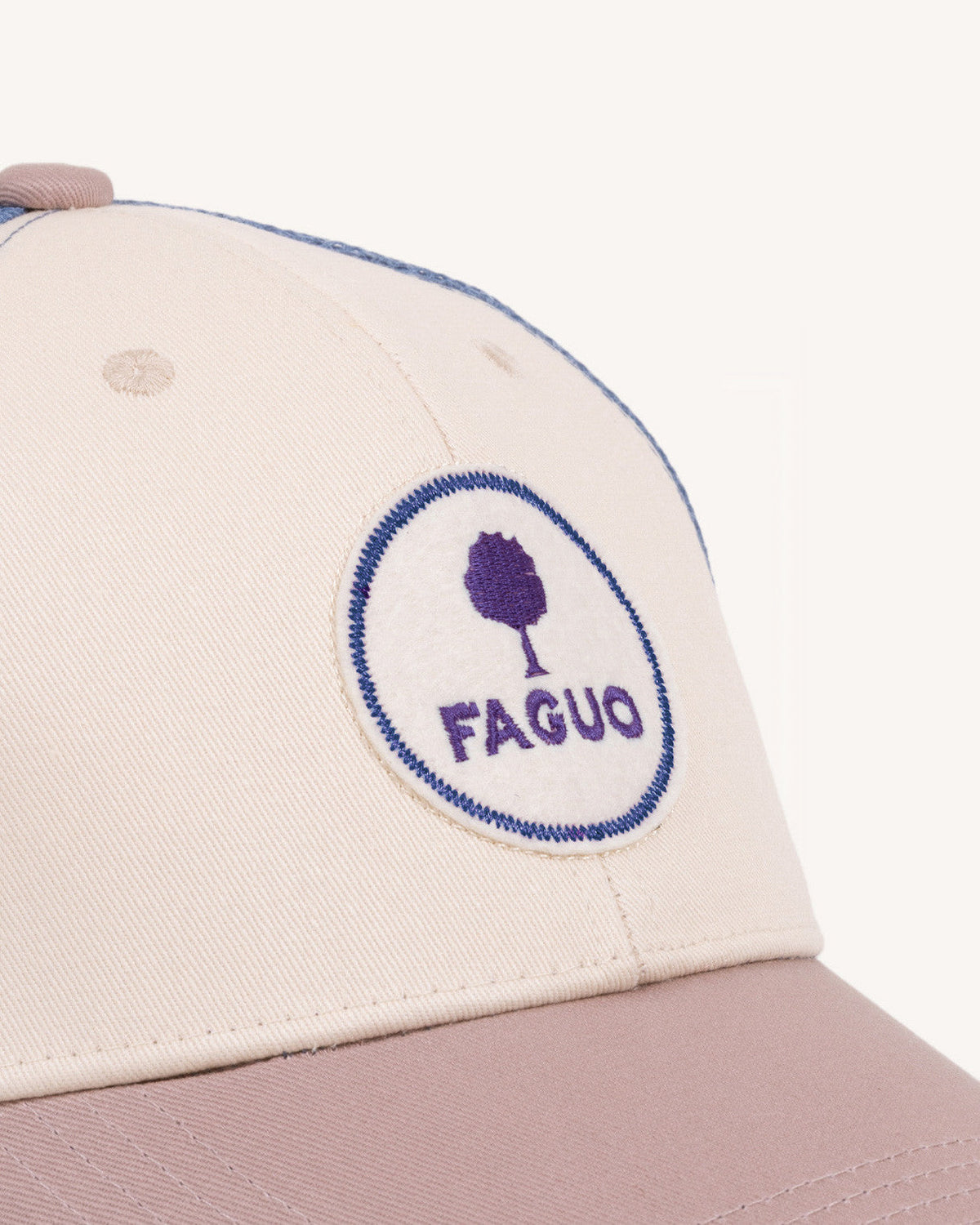 Cappellino écru e viola