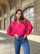 Blusa Clotilde Vichy Fucsia