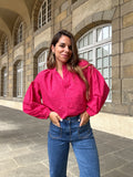 Blusa de cuadros vichy fucsia Clothilde
