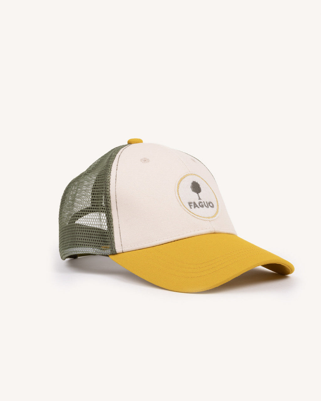 Gorra caqui y amarilla