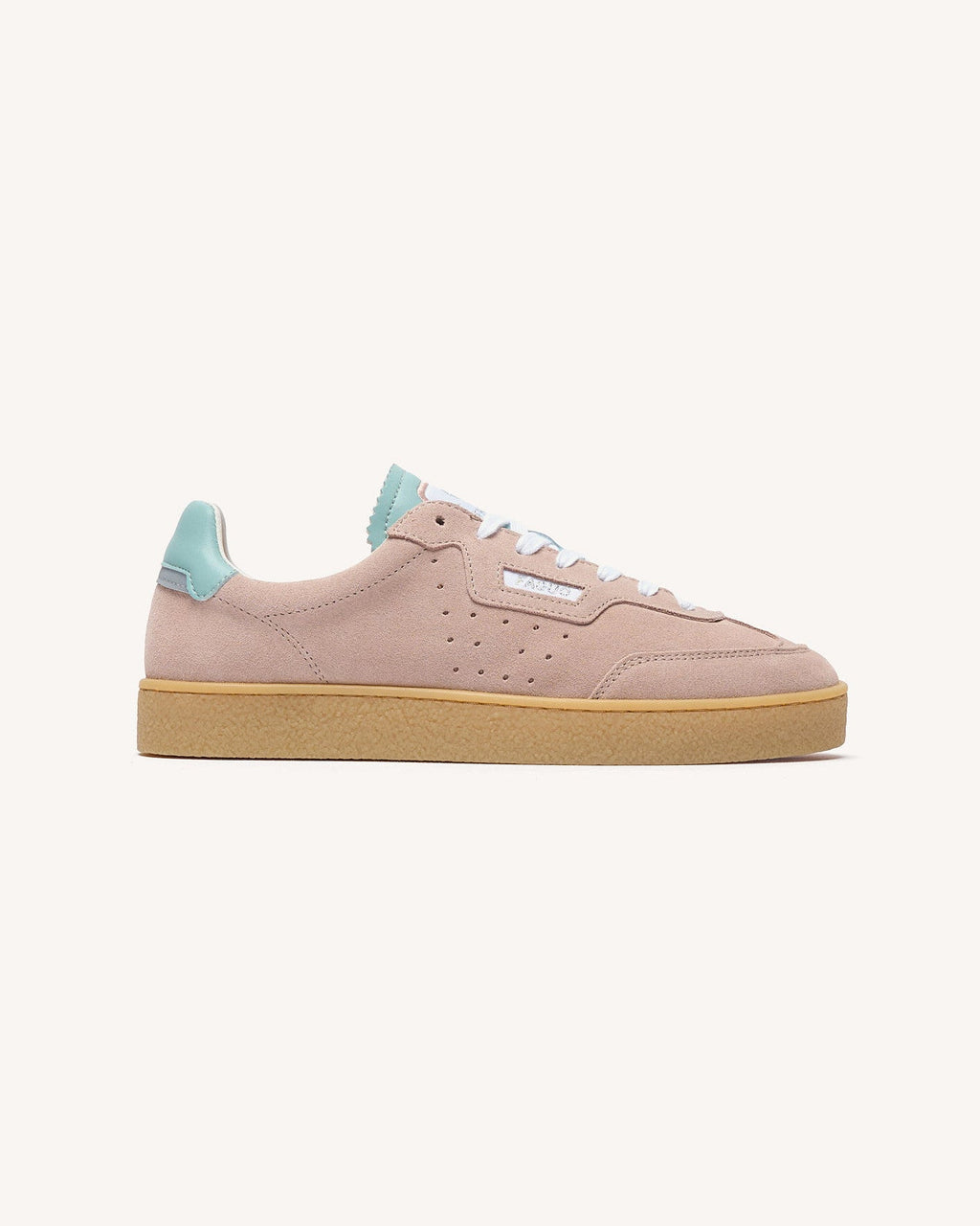Dusty Pink Suede Leather Trainers