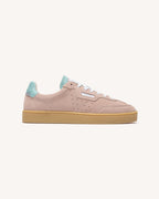 Dusty Pink Suede Leather Trainers