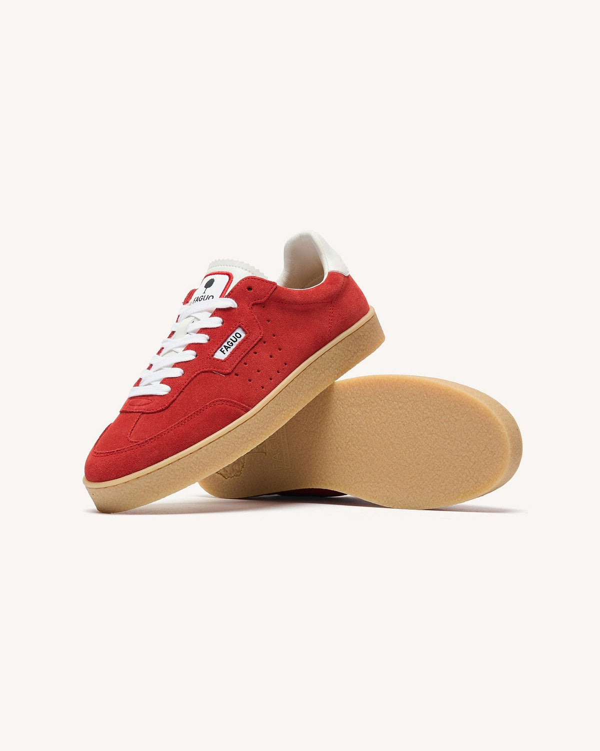 Sneakers In Pelle Scamosciata Rosse