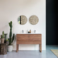 Edgar - Meuble Salle De Bain - Noyer - Beige
