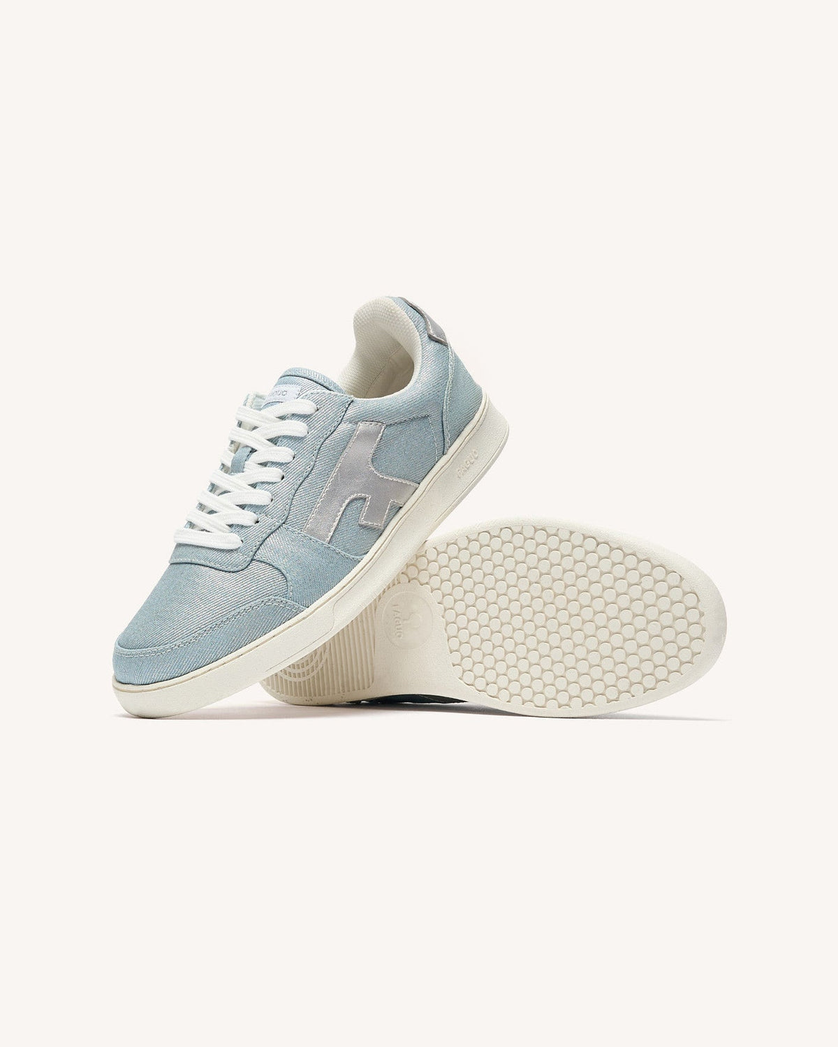Silver Canvas Trainers