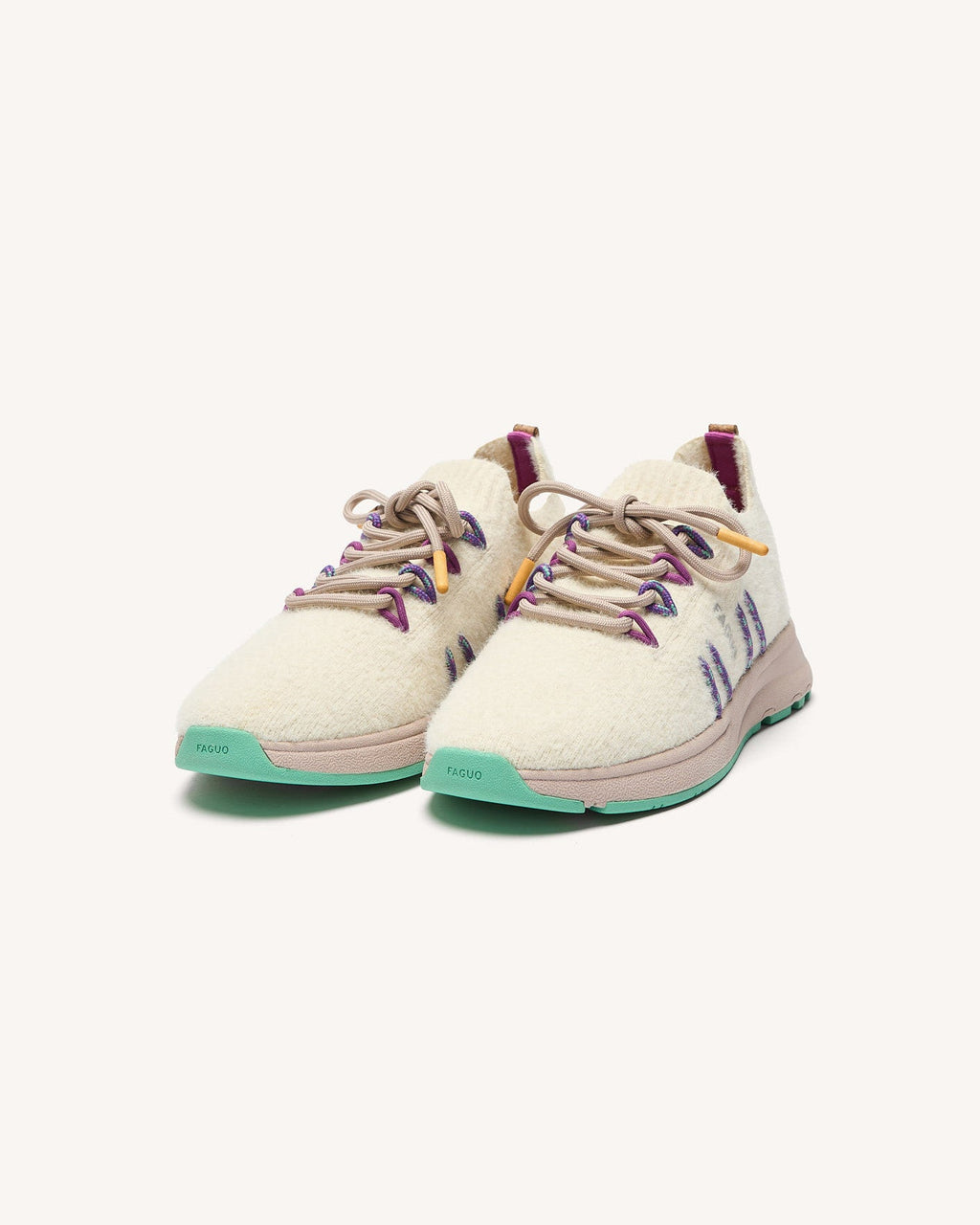 Baskets Blanc Et Vert Clair