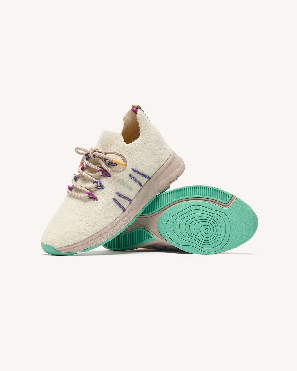 Baskets Blanc Et Vert Clair