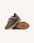 Sneakers leopardate e marroni