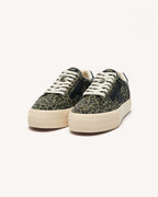 Dark Khaki Leopard-Print Trainers