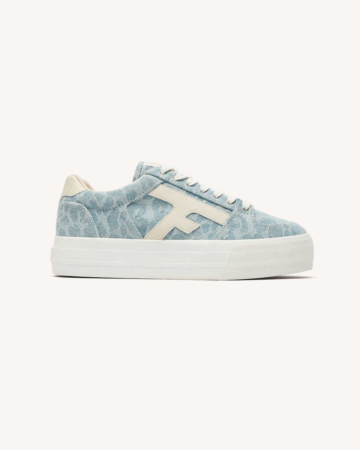 Baskets Léopard Bleu Et Crème