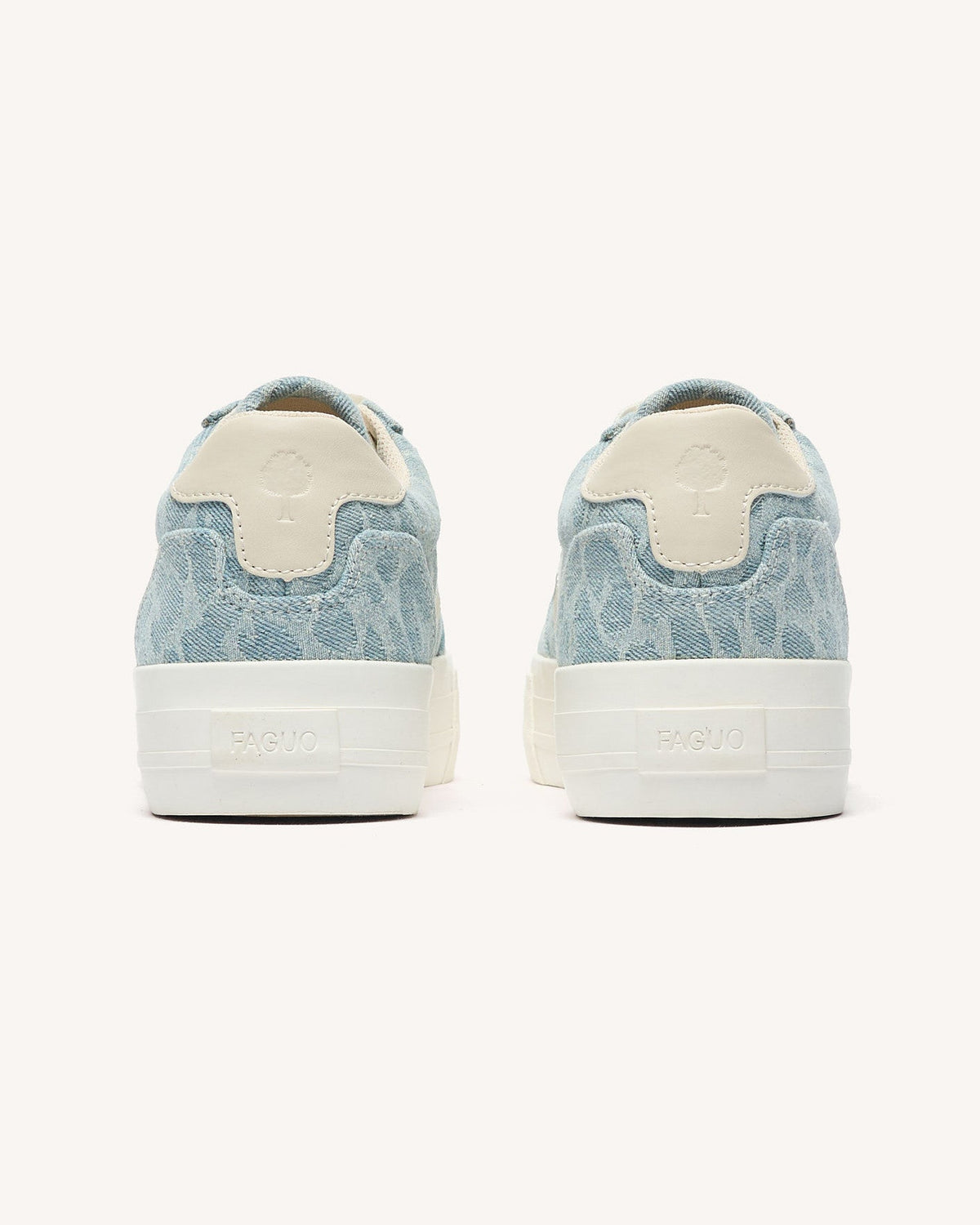 Baskets Léopard Bleu Et Crème