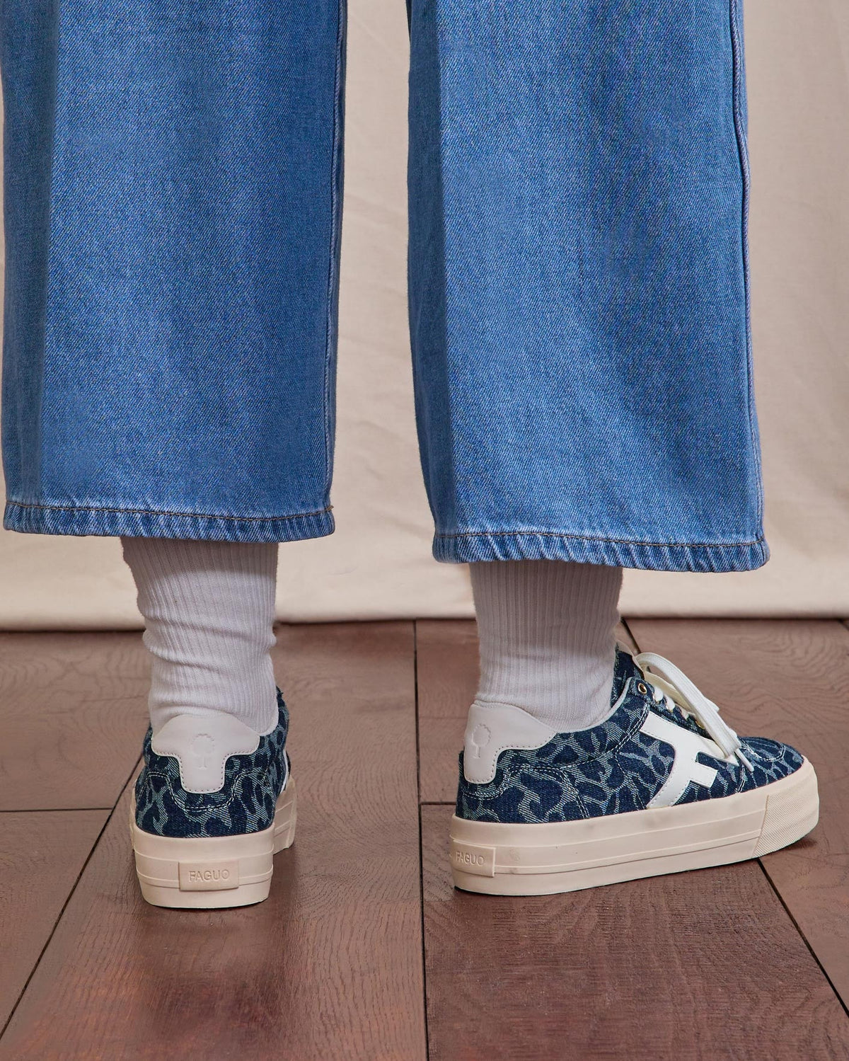 Baskets Léopard Bleu Jean