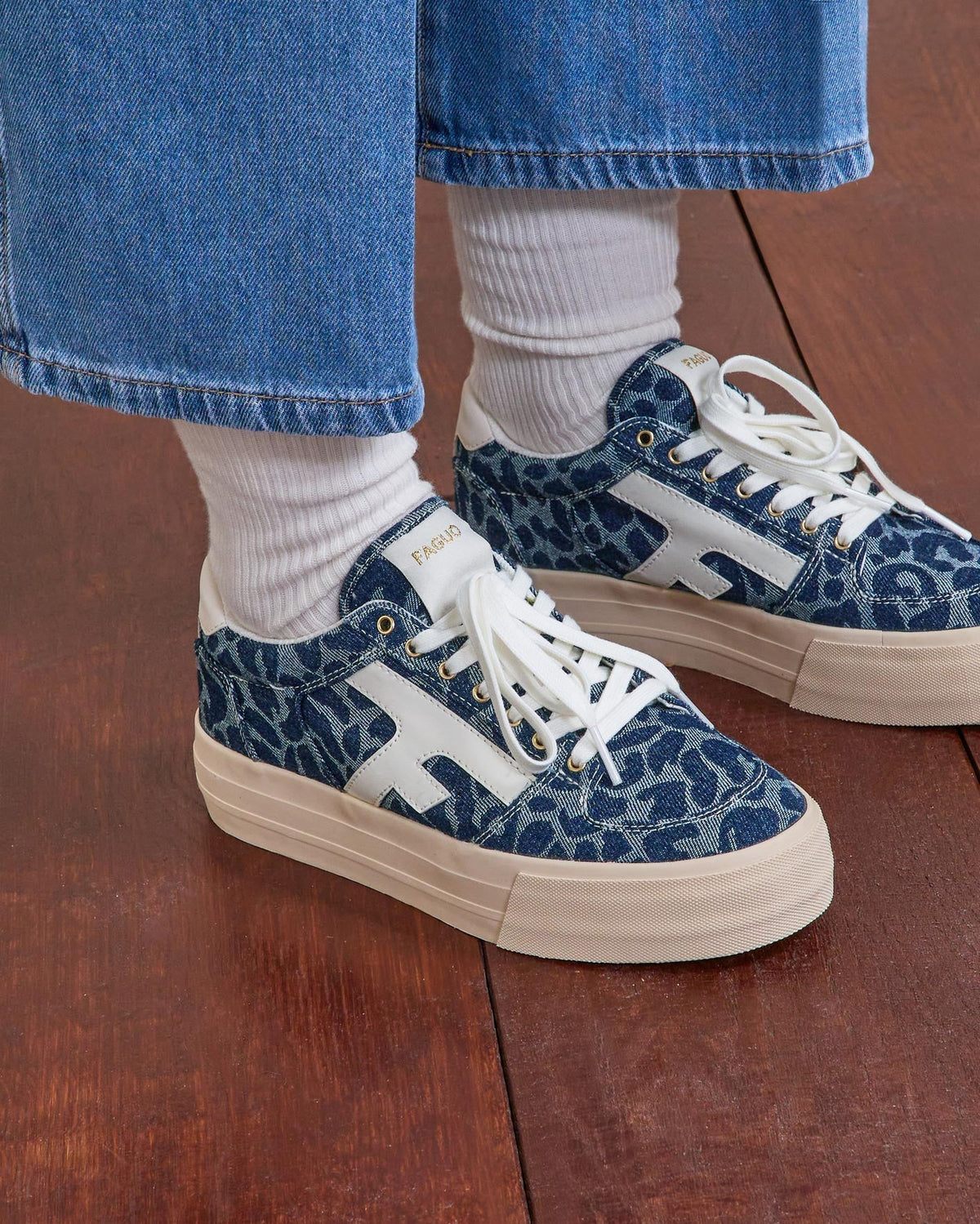 Baskets Léopard Bleu Jean