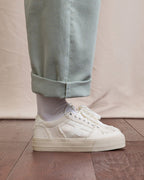 Sneakers in tela bianche