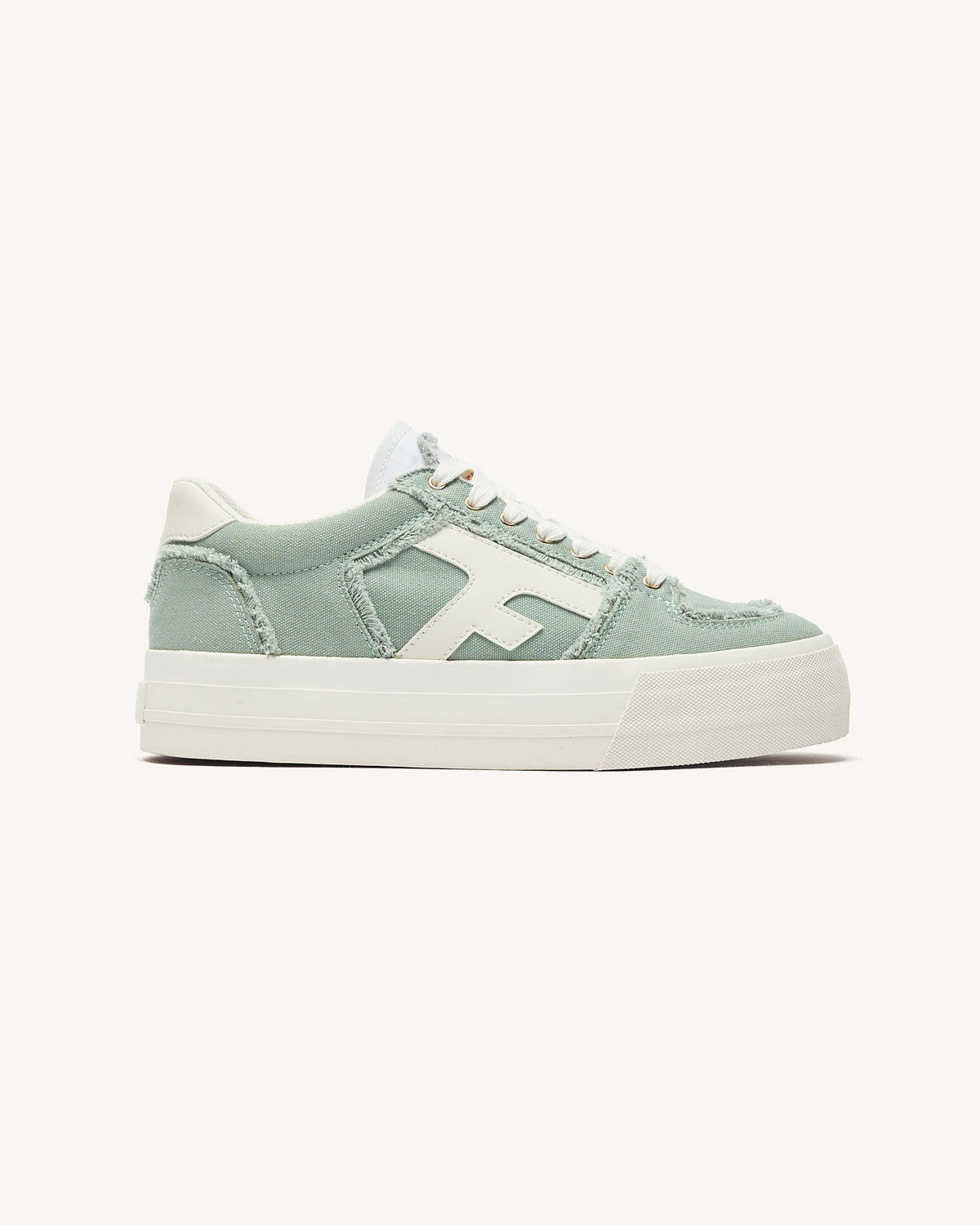 Light Green Canvas Trainers