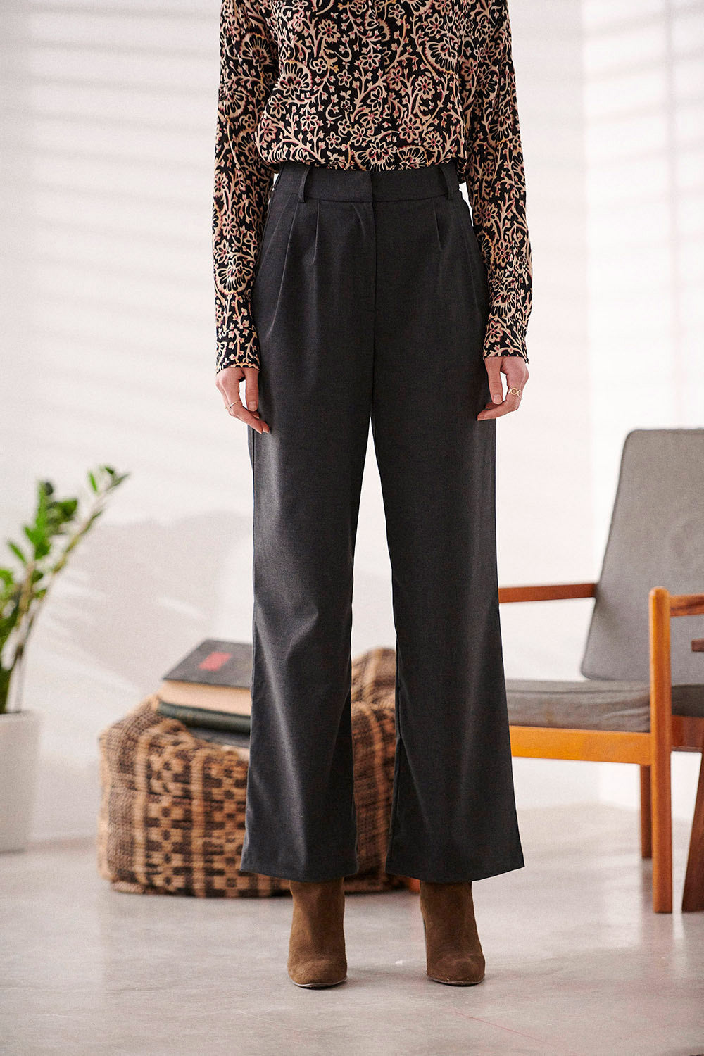 Pantalones Paige - Carbono