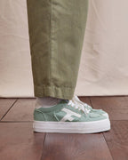 Light Green Canvas Trainers