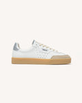 Zapatillas de piel y ante blancas