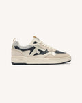 Sneaker nere e dorate in pelle