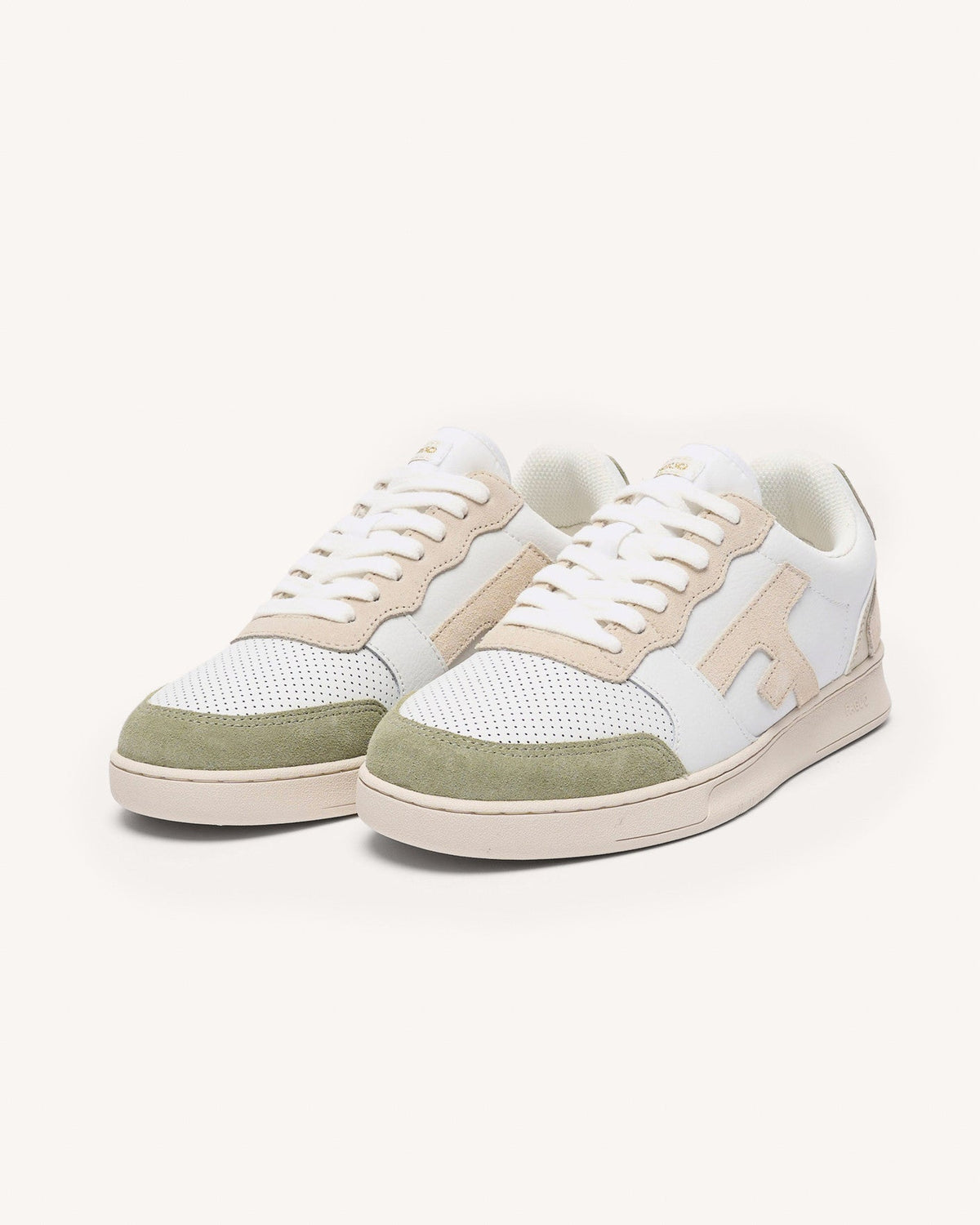Baskets Blanc Et Bleu Océan Cuir