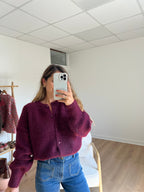 Cardigan Irène Bordeaux