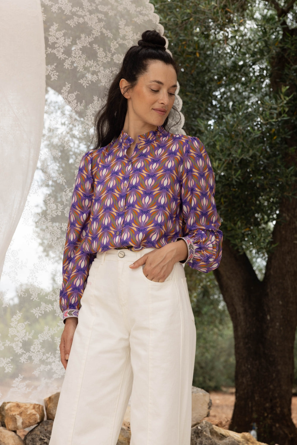 La Chemise Darline À Imprimé Feuilles De Lotus