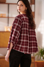 Cyclamen Shirt - Plum Check