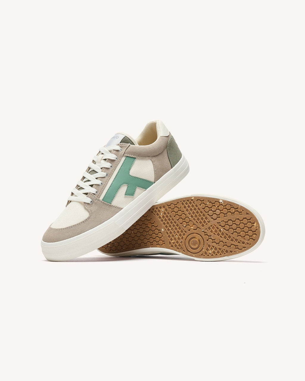 Zapatillas De Lona Beige Y Azul