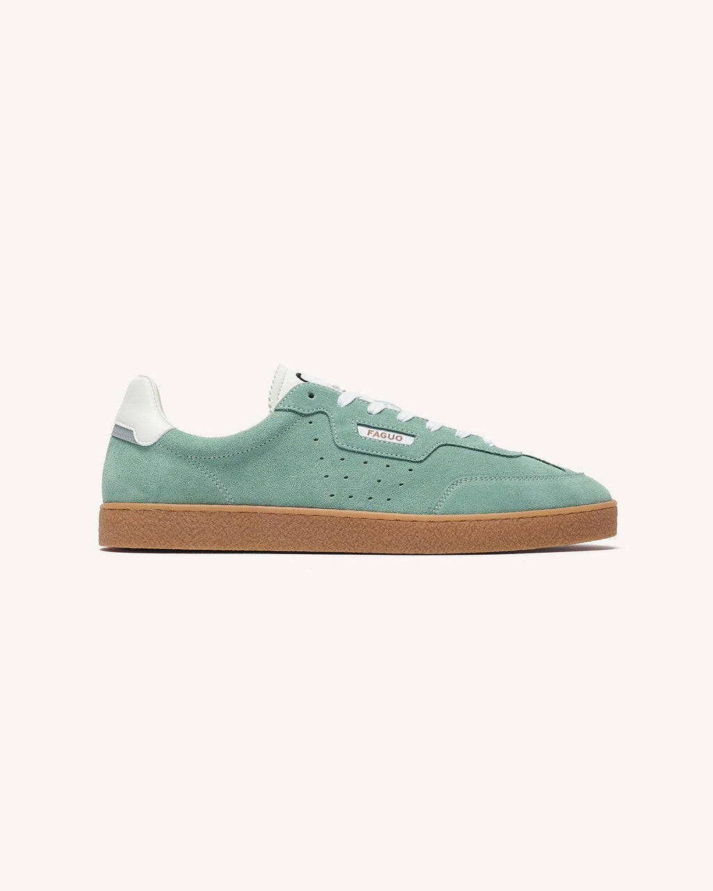 Sneakers in pelle scamosciata verde chiaro