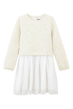 Trompe-L'Œil Dress - Mottled Ecru And White - Girl