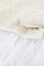 Trompe-L'Œil Dress - Mottled Ecru And White - Girl