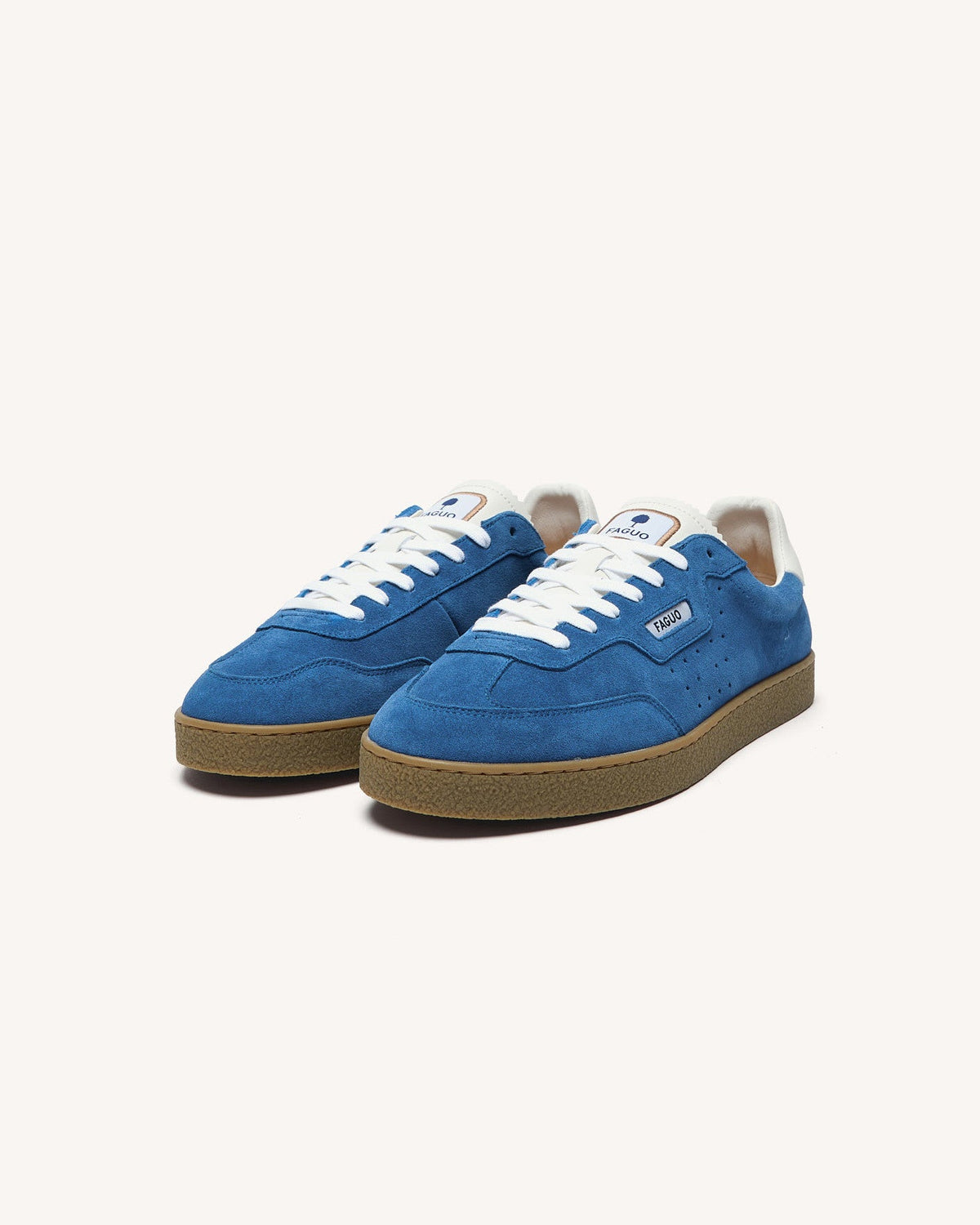 Zapatillas de piel de ante azul océano