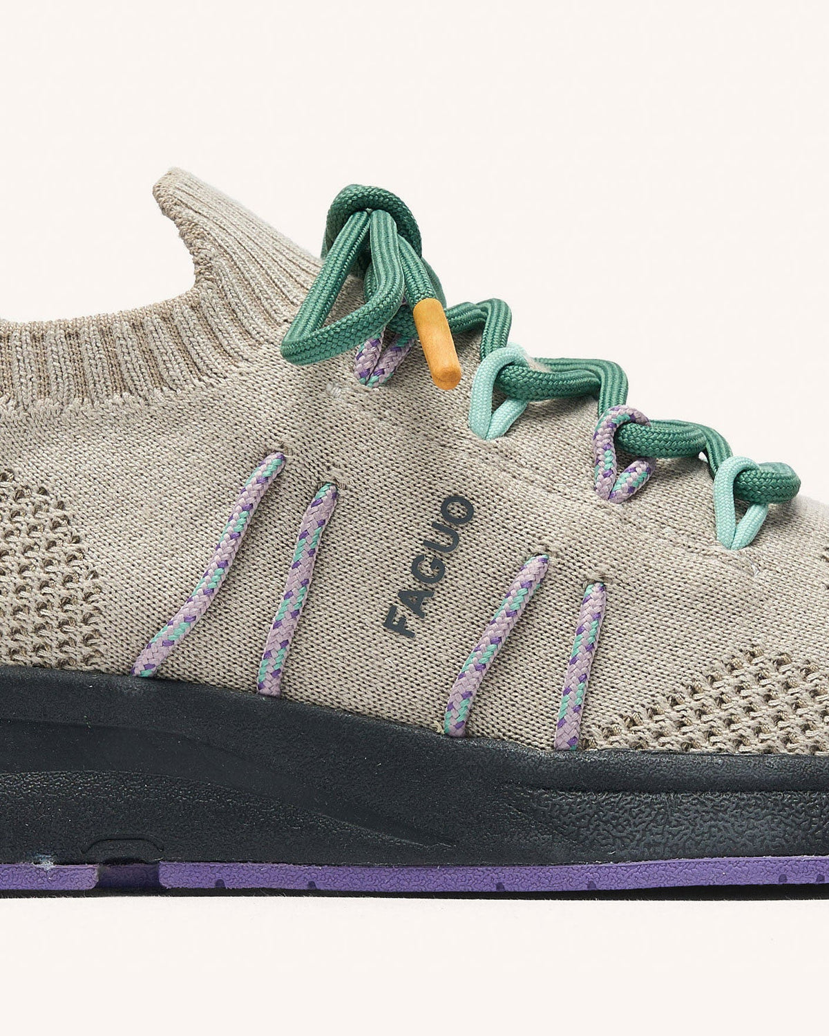 Sneakers beige in tencel