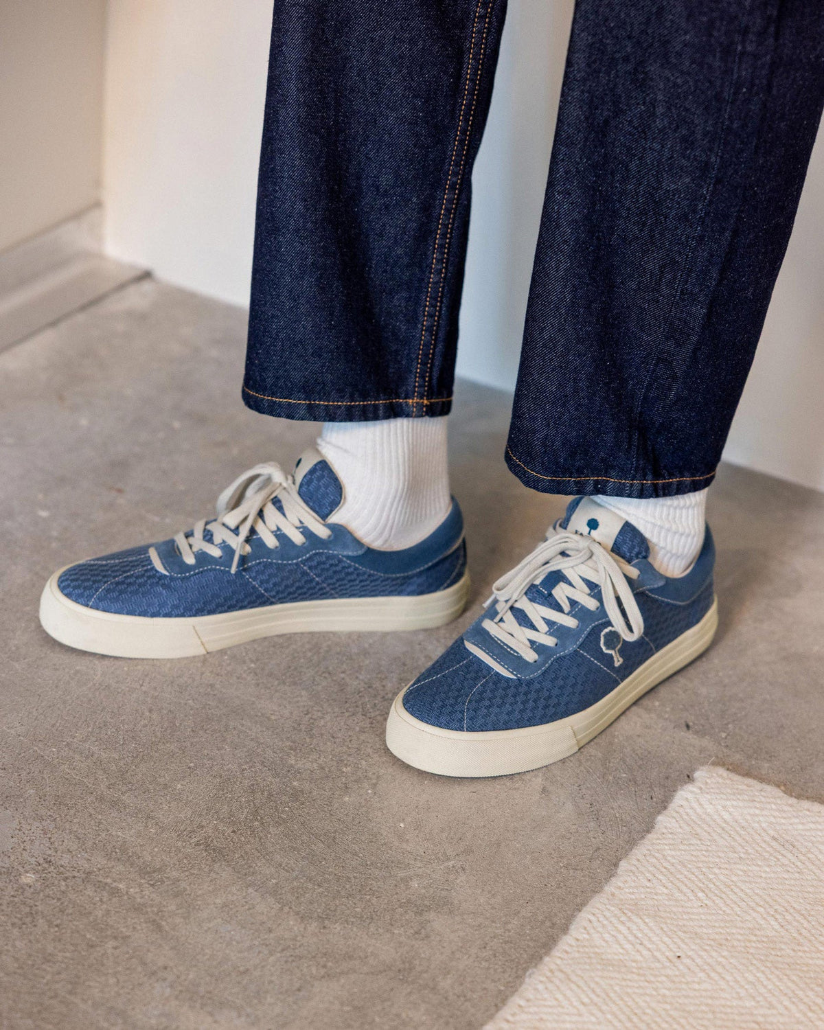 Zapatillas de lona azul océano