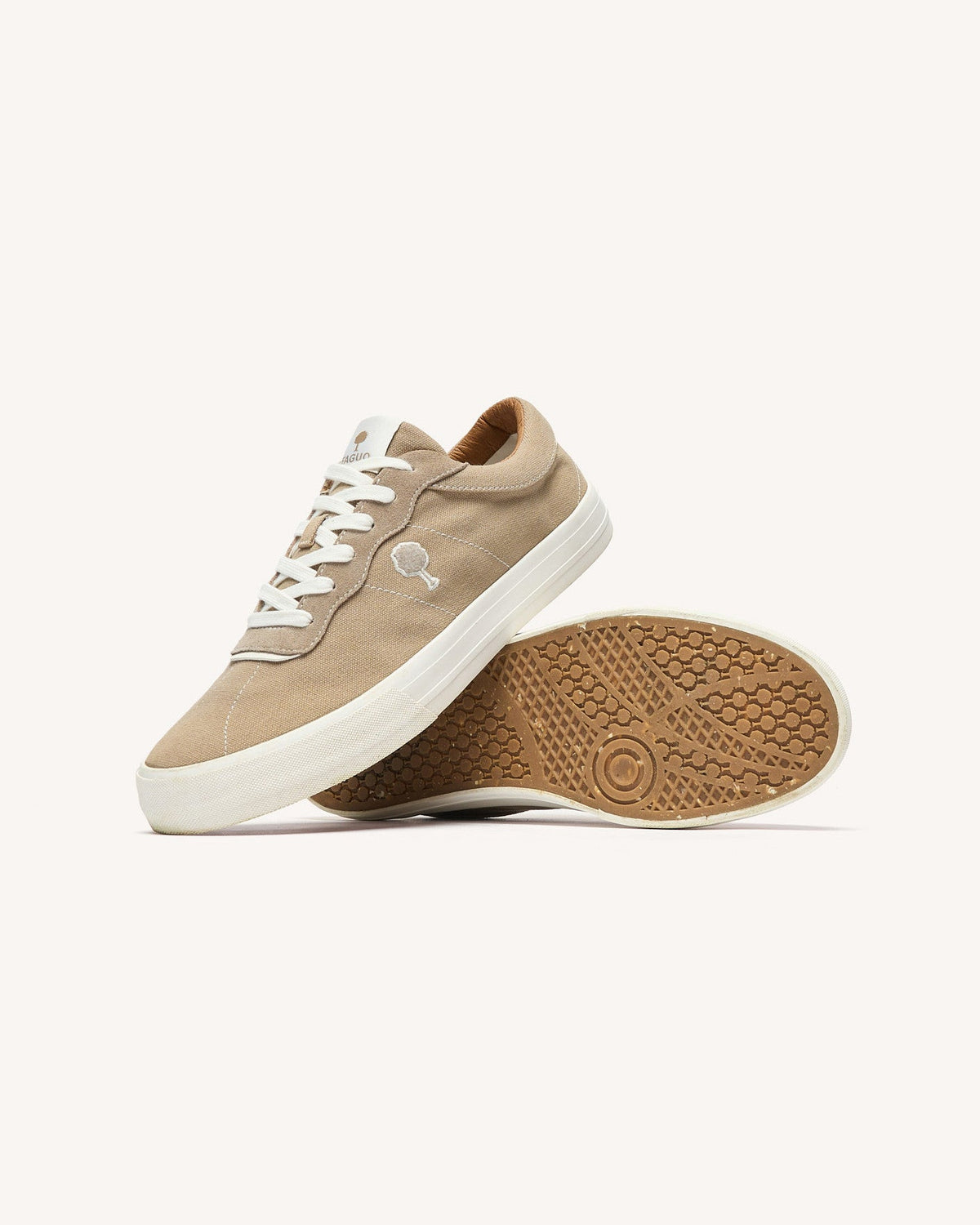 Sneaker in tela beige