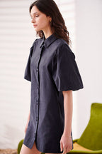 Roscoea Dress - Navy