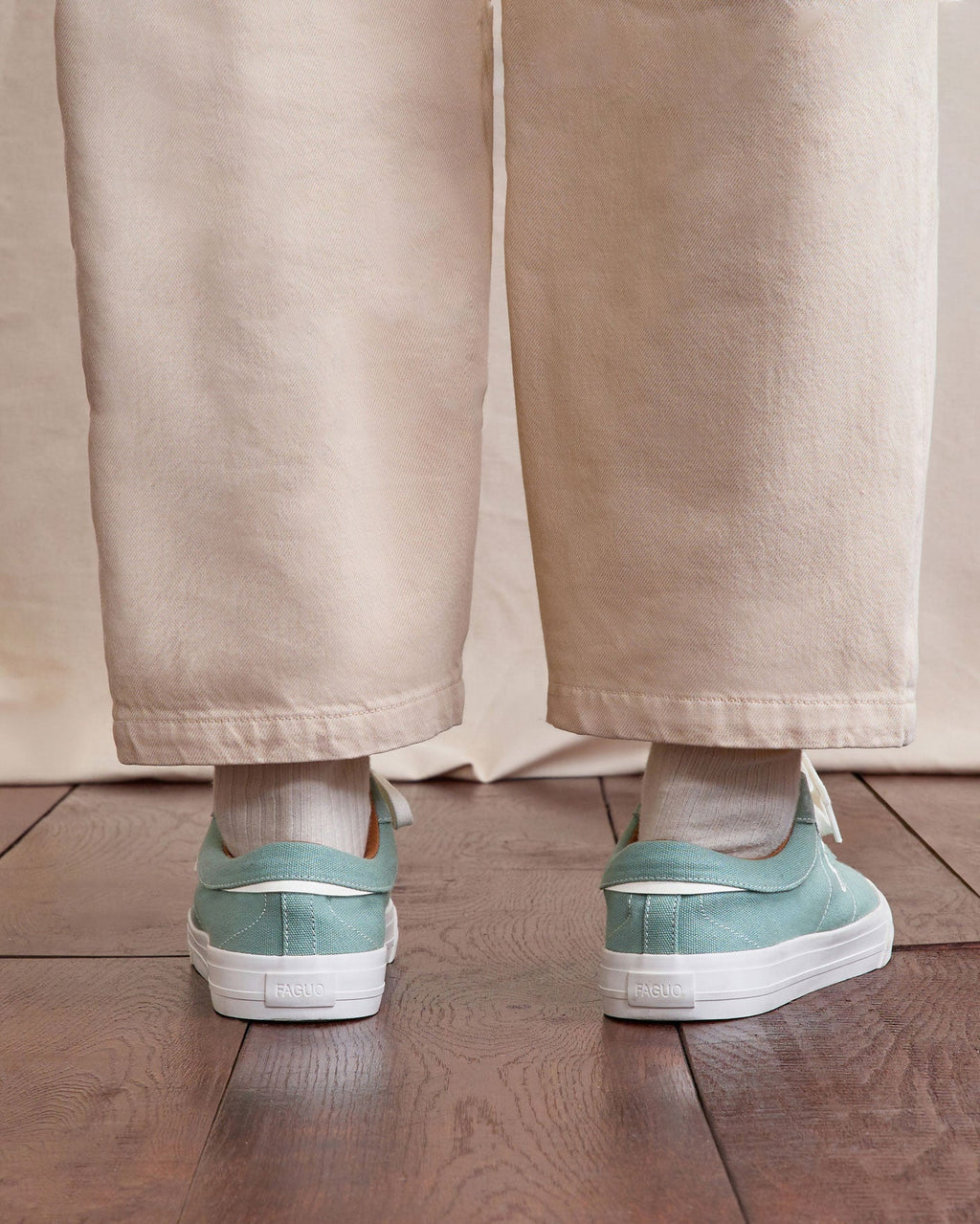 Light Green Canvas Trainers