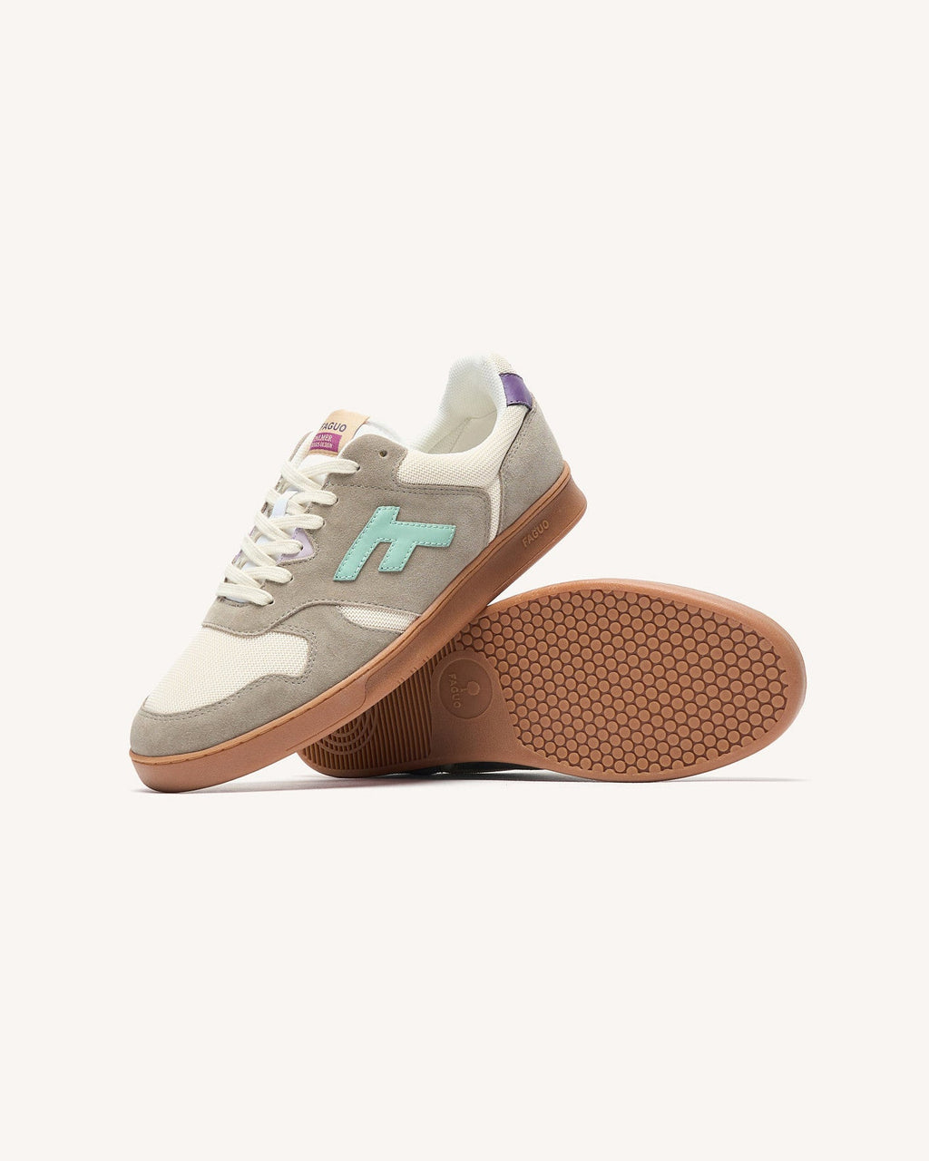 Zapatillas de ante beige y caqui claro