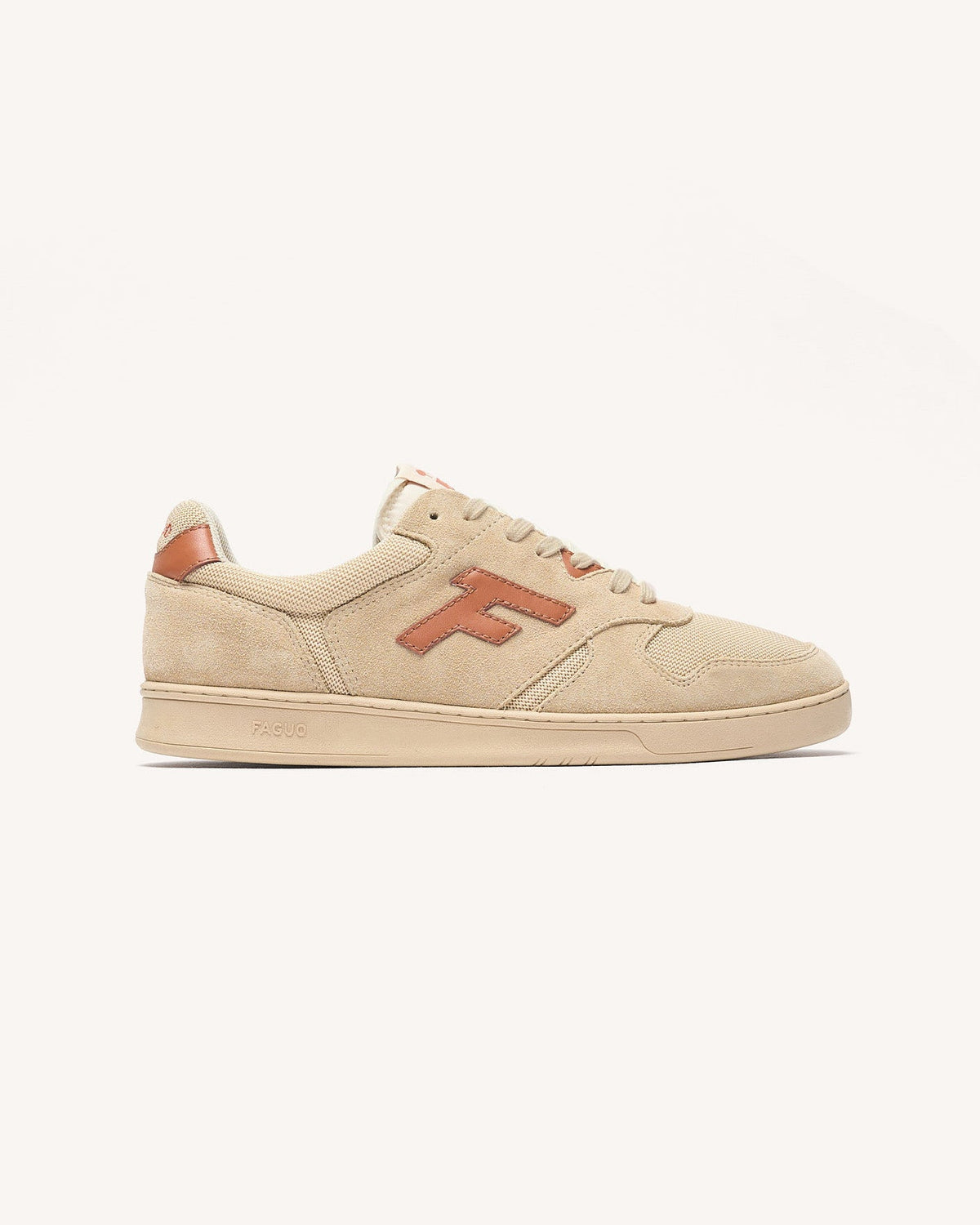 Baskets Beige Et Rouille