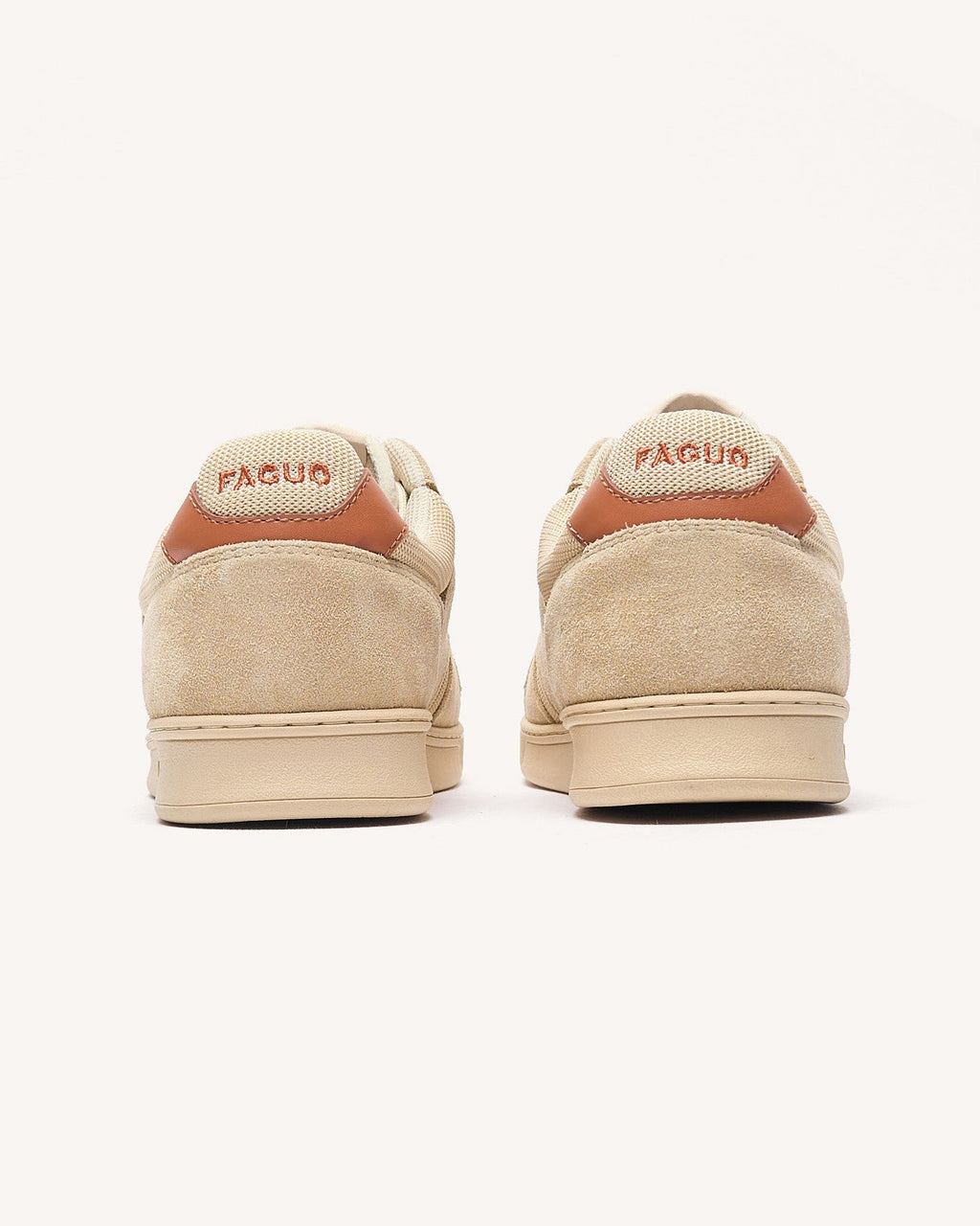 Baskets Beige Et Rouille