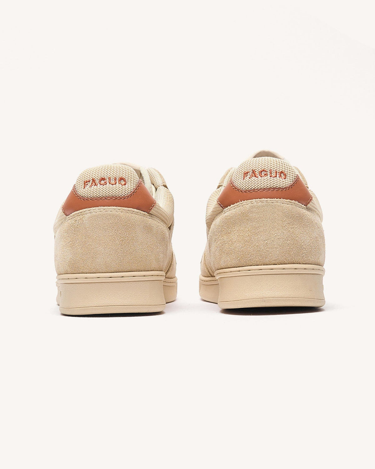 Baskets Beige Et Rouille