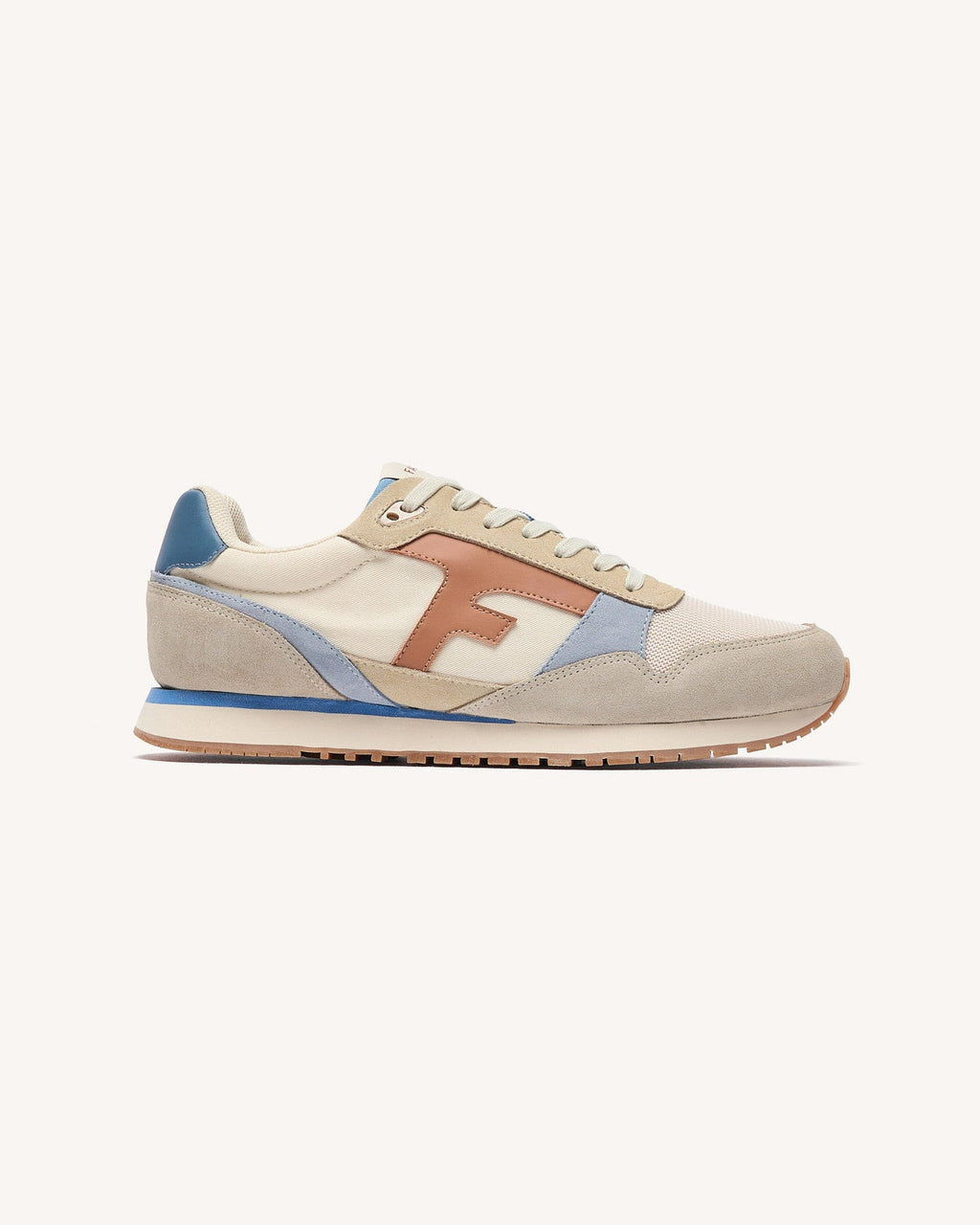 Zapatillas Beige Camel Y Azul